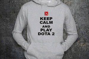 Худи Fruit of the Loom Успокойся и Играй в Доту Keep Calm and Play Dota 2 Серый XL (159705)