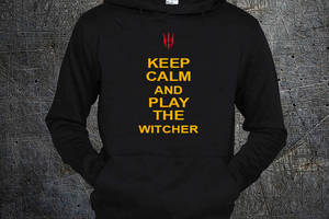 Худи Fruit of the Loom Успокойся и Играй в Ведьмака Keep Calm The Witcher Черный M (9903)