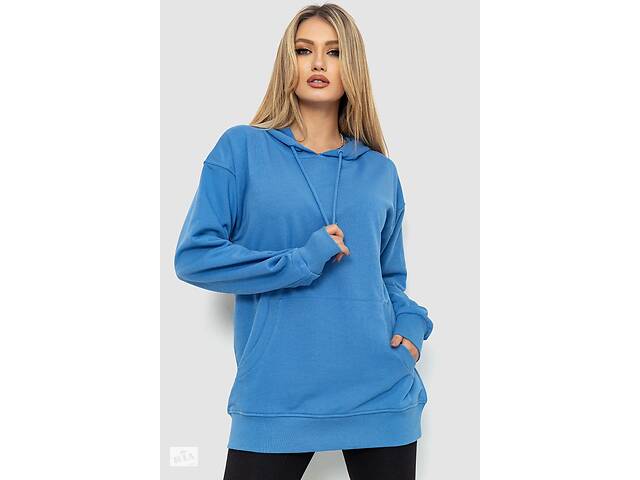 Худи женский турецкая петля голубой 129R002 Ager Oversize