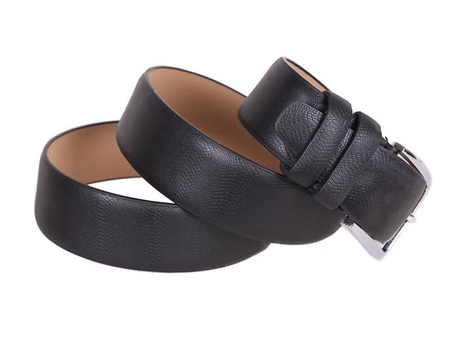 Классический ремень под брюки из эко-кожи D-Belts S0579 черный 115 см х 3.5 см