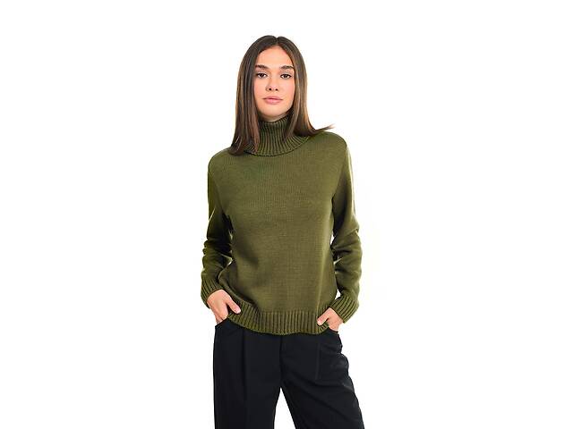 Класичний жіночий светр SVTR 440 хакі 46-48