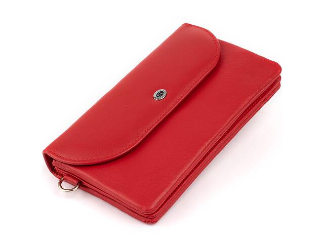Клатч из кожи женский ST Leather Accessories 19321 Красный