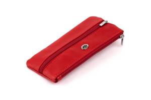 Ключница-кошелек с кармашком женская ST Leather 19347 Красная 15,5х7х0,5 см