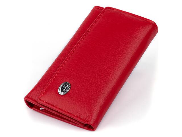 Ключница-кошелек ST Leather 19222 Красная 12,3х7,3х1 см