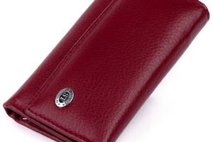 Ключница-кошелек ST Leather 19226 Бордовая 12,3х7,3х1 см