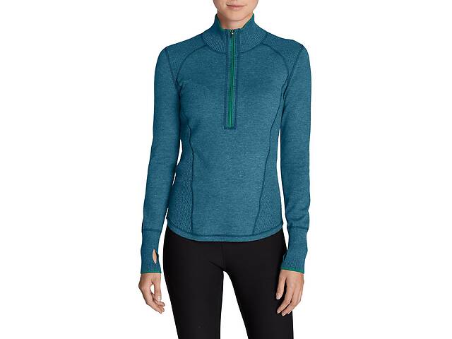 Кофта Eddie Bauer Womens Womens Engage 1/4-Zip Sweater PETROL MELIERT XXL Зеленый (792-0267PEM-XXL)