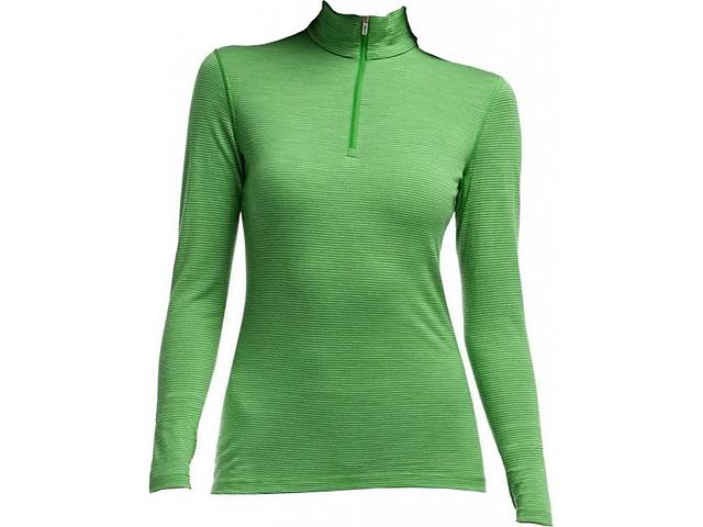 Кофта Icebreaker BF 200 Oasis LS Half Zip Stripe WMN Green L (1052-101 504 301 L)