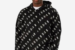 Кофта Jordan Essentials Aop Fleece Pullover (DV7640-010) L Черно-белый