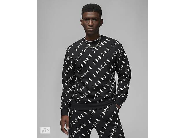 Кофта Jordan Graphic Fleece Crew-Neck Sweatshirt (DX9173-010) M Черный