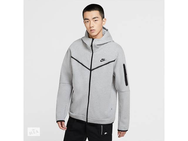 Кофта мужская Nike Tech Fleece Hoodie (CU4489-063) 2XL Серый