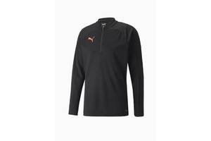 Кофта мужская Puma individualFinal 1/4 Zip S Trai Black-Neon Citrus