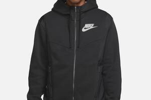 Кофта Nike Sportswear Hybrid Full-Zip Fleece Hoodie (DO7228-010) M Черный