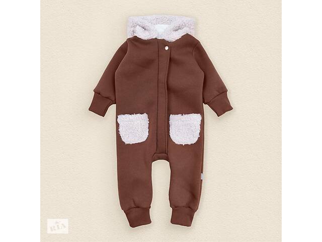 Комбинезон детский трехнитка с капюшоном Dexter`s teddy 92 см коричневый (131595368637)