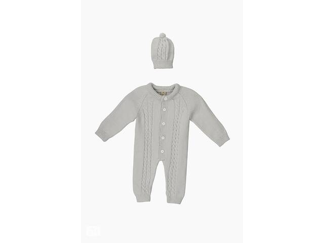 Комбинезон Unisex вязка детский Mini Papi 20037 68 см Серый (2000989812586)