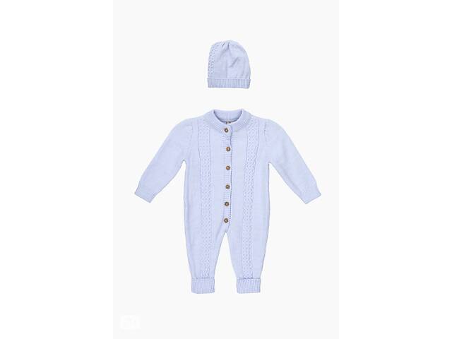 Комбинезон Unisex вязка детский Mini Papi 20044 68 см Голубой (2000989812852)