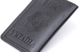 Компактная обложка на документы МВС Украины SHVIGEL 13980 Черная 10х7х0,5 см
