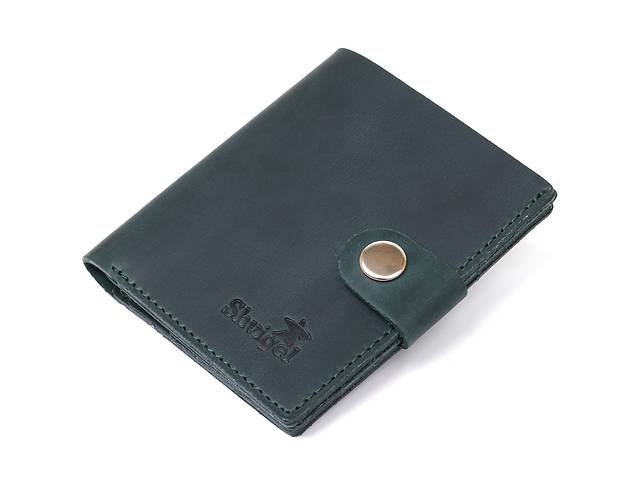 Компактное винтажное портмоне Shvigel 16456 Зеленый