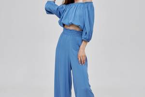 Комплект блузка и брюки палаццо VOLGINA L синий (68983399) 005019L