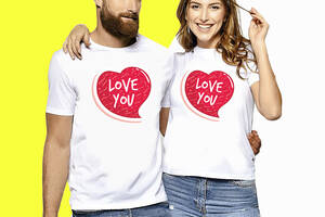 Комплект футболок с принтом 'I Love You Шарик' Кавун ФП009673 S M