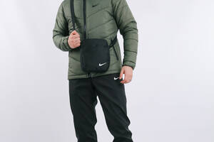 Комплект Nike куртка хаки + штаны черные + барсетка S (793884663)