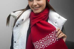 Комплект «Skier» (шапка и шарф) Braxton красный + белый 56-59