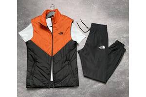 Комплект TNF 'Clip' жилетка оранжево-черная + белая футболка и брюки president + барсетка S (19923139966)