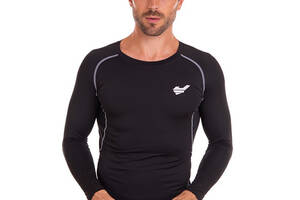 Компрессионная футболка мужская с длинным рукавом Jason K-704-J FDSO L Черно-салатовый (06508133)