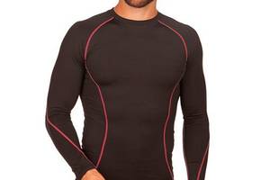 Компрессионная мужская футболка с длинным рукавом LD-1001 FDSO L Черно-красный (06508041)
