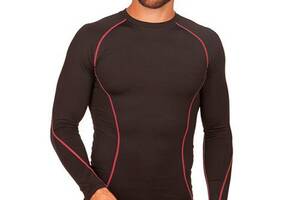 Компрессионная мужская футболка с длинным рукавом LD-1001 FDSO XL Черно-красный (06508041)