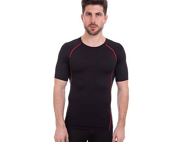 Компрессионная мужская футболка с коротким рукавом LD-1103 FDSO XL Черно-красный (06508043)