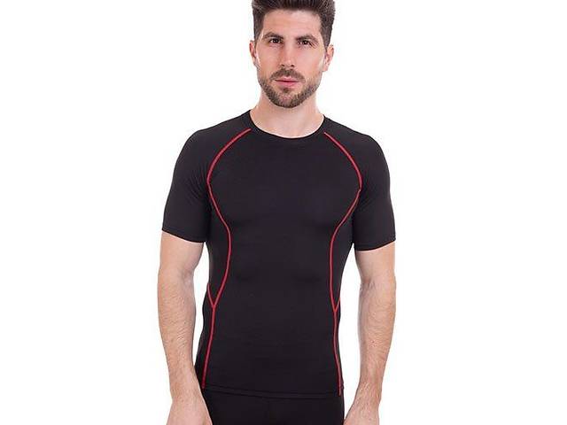 Компрессионная мужская футболка с коротким рукавом LD1102 FDSO 3XL Черно-красный (06508042)