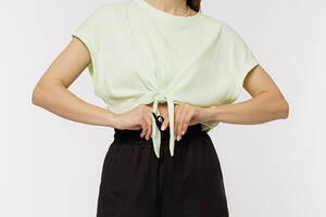 Короткая женская футболка M салатовый SO SWEET ЦБ-00219339