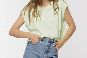 Короткая женская футболка M салатовый SO SWEET ЦБ-00219342