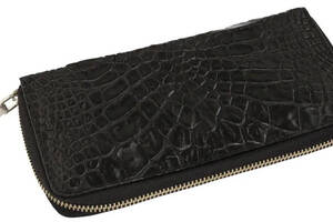 Кошелек Ekzotic Leather из натуральной кожи крокодила Черный (cw 82_6)