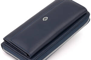 Кошелек универсальный женский ST Leather 19296 Темно-синий 20х10х2 см