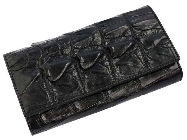 Кошелек из кожи крокодила Ekzotic Leather черный (cw 18_1)