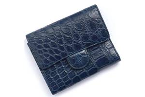 Кошелек из кожи крокодила Ekzotic Leather Cиний (cw 110_3)