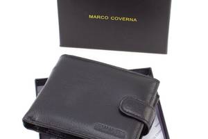 Кошелек из кожи с секцией для документов 12х10 Marco Coverna M103 (21597) черный