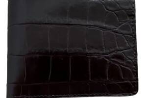 Кошелек из натуральной кожи крокодила коричневый Ekzotic leather мужской (cw20_1)