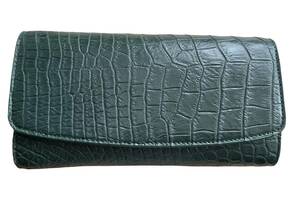 Кошелек женский портмоне из кожи крокодила Ekzotic Leather темно-зеленый (cw 95_3)