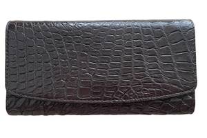 Кошелек женский портмоне из натуральной кожи крокодила Ekzotic Leather коричневый (cw 95_6)