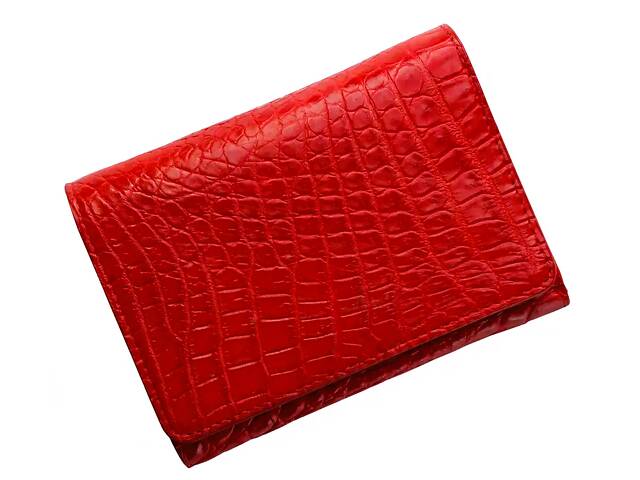 Кошелек женский из кожи крокодила Ekzotic Leather Красный (cw106)