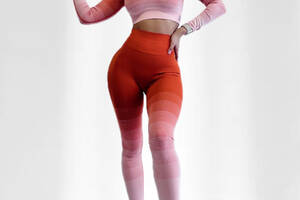 Костюм для фитнеса женский LILAFIT Оранжевый градиент L (LFS000093)