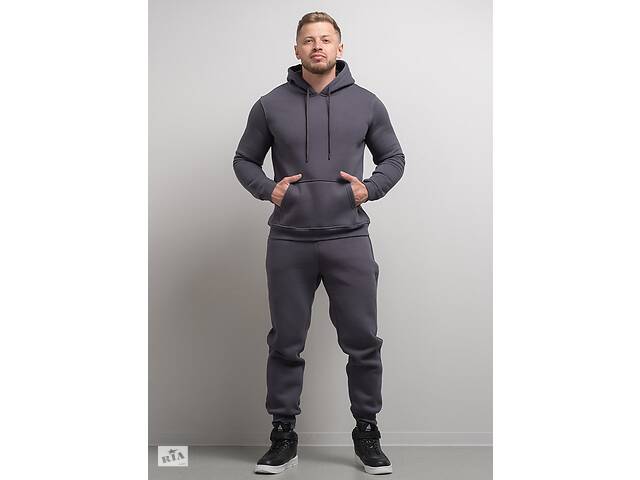 Костюм мужской спортивный на флисе 342219 р.XL Fashion Серый