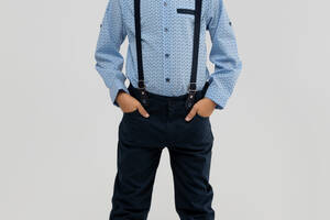 Костюмы для мальчика рубашка брюки Pitiki 3007 110 см Голубой (2000989949602)