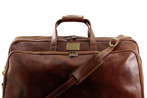 Кожаная дорожная сумка на колесах Tuscany Leather Bora Bora TL3067 Коричневый
