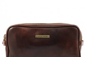 Кожаная косметичка несессер Tuscany Leather Igor TL140850 Темно-коричневый