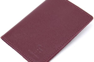 Кожаная обложка на паспорт GRANDE PELLE 11482 Бордовый