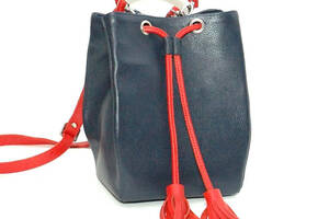 Кожаная сумка Kotico Флотар 25 Синяя с красным (SK_25_Blue/red flotar)