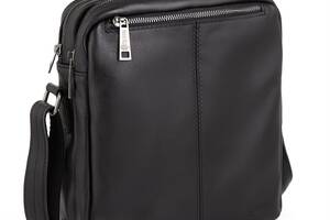 Кожаная сумка мессенджер для мужчин GA-60121-3md бренда TARWA 24 × 26 × 7 Черный